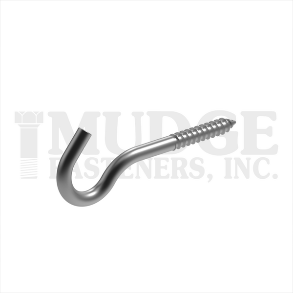 288HIN10010480 ROUND END SCREW HOOK 2-1/16 OAL PLATED #10480